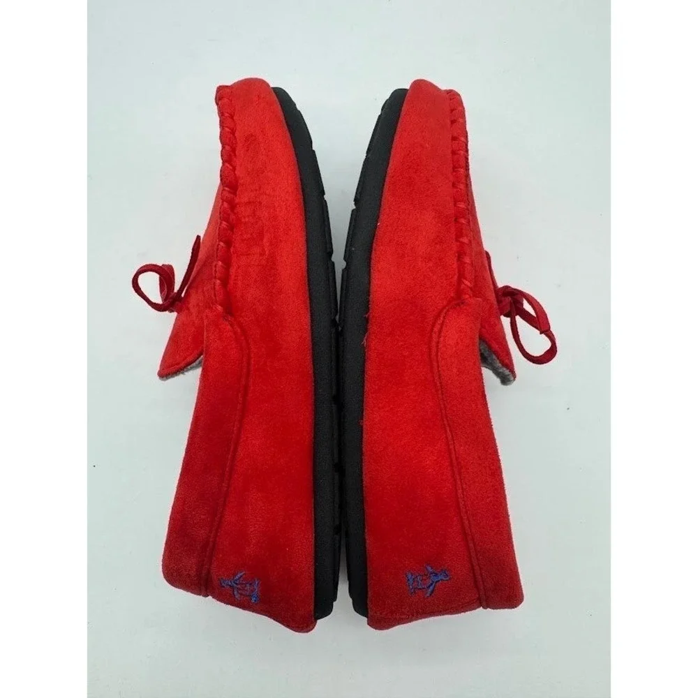 Original‎ Penguin Kids Red Faux Suede Moccasin Slippers Size 4 Munsingwear